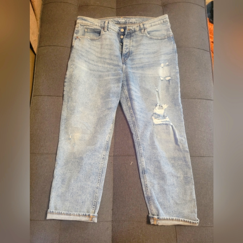 Old Navy Sky High Straight Jeans Size 16 Button Fly